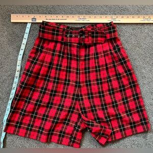 Belted Plaid Dress Shorts The Limited
